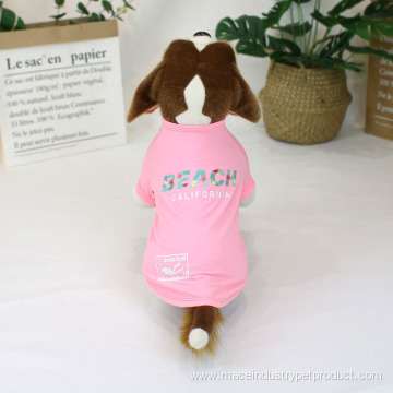 Printing Blue and Pink Cool Breathable Pet T-shirt